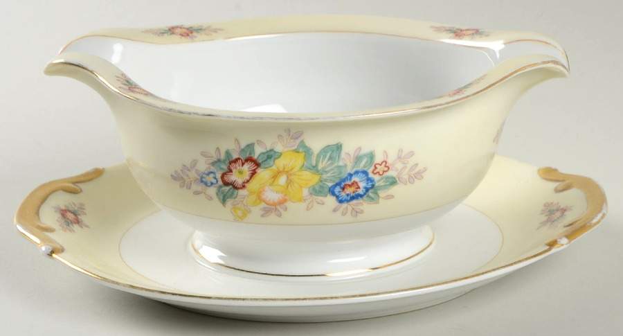 MEI428 Gravy Boat with Attached Underplate by Meito-1