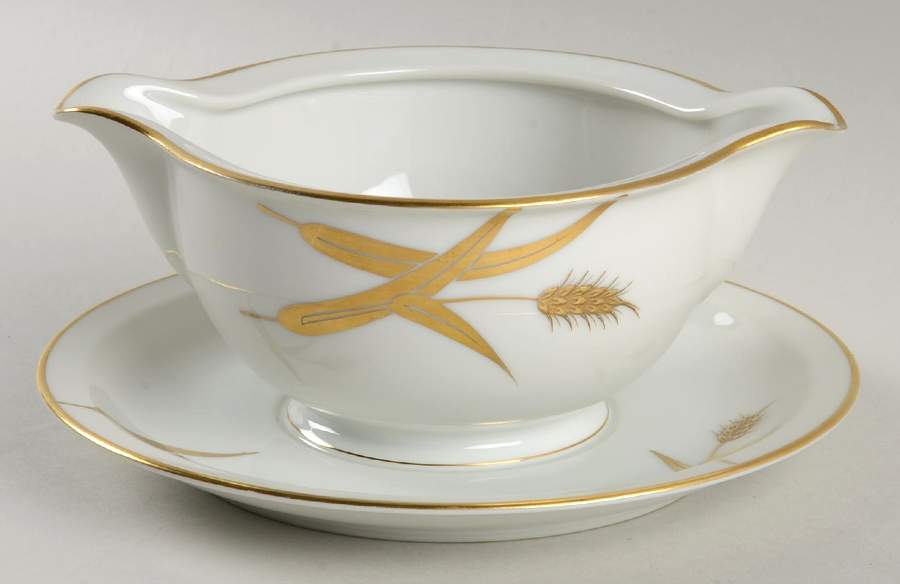 MEI466 Gravy Boat with Attached Underplate by Meito-1