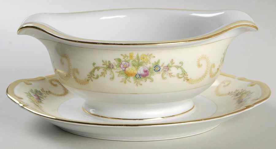 MEI49 Gravy Boat with Attached Underplate by Meito-1