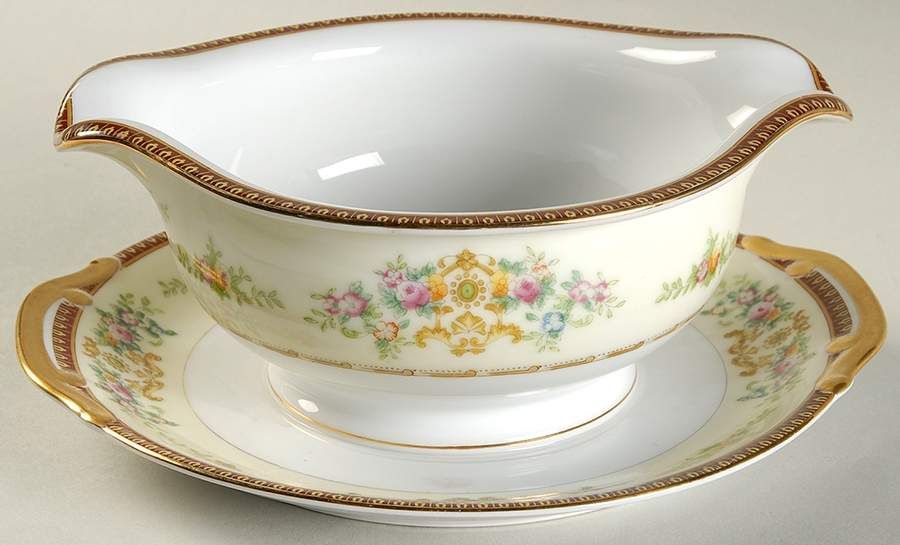 MEI57 Gravy Boat with Attached Underplate by Meito-1
