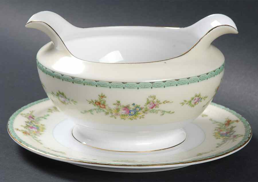 MEI59 Gravy Boat with Attached Underplate by Meito-1