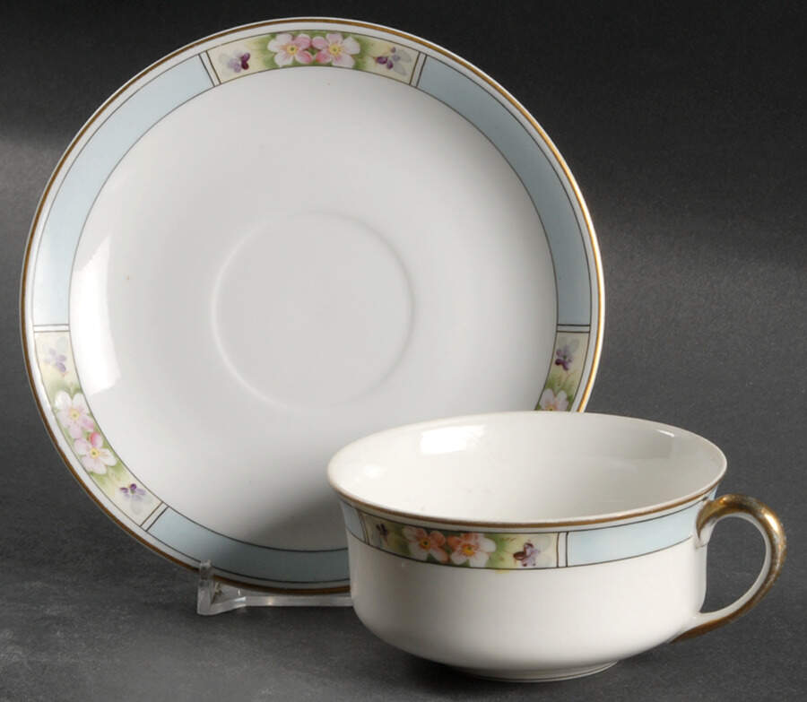 MEI63 Flat Cup & Saucer Set by Meito-1