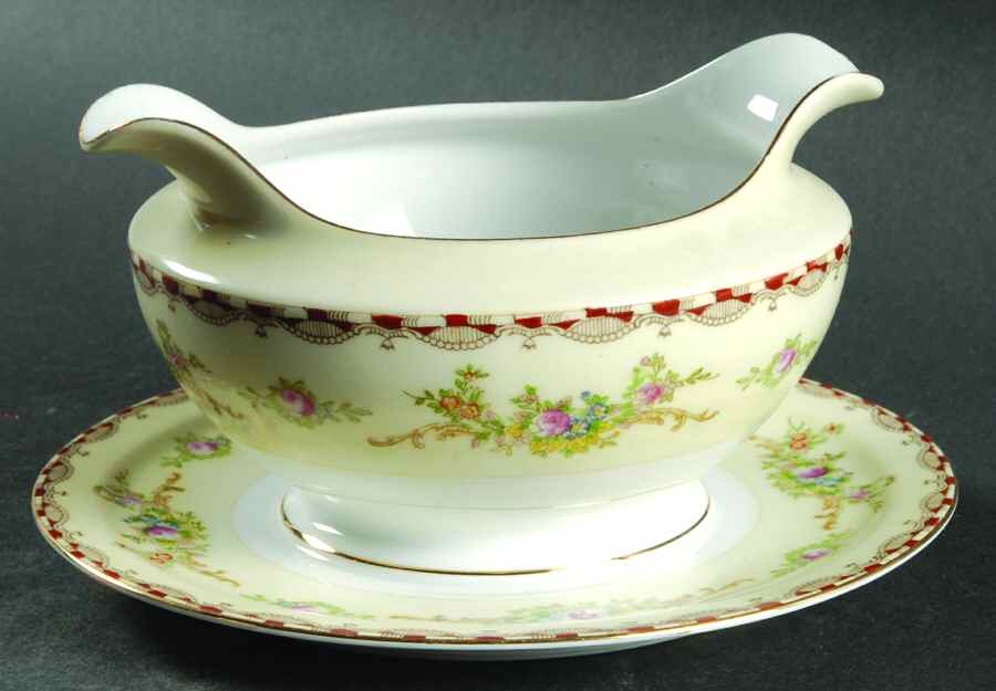 MEI67 Gravy Boat with Attached Underplate by Meito-1