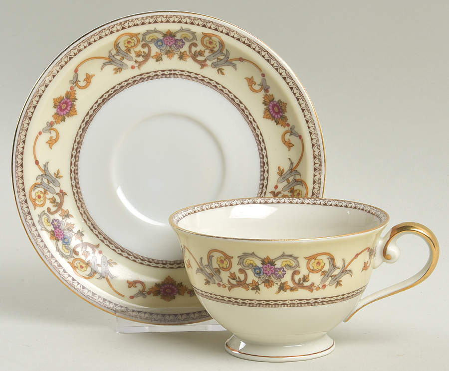 Ceremonial Footed Cup & Saucer Set by Meito-1