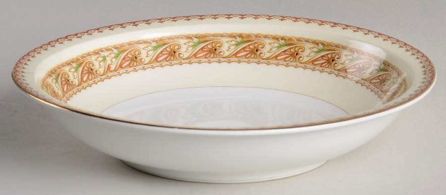 MEI93 (Gold Trim) Rim Soup Bowl by Meito-1