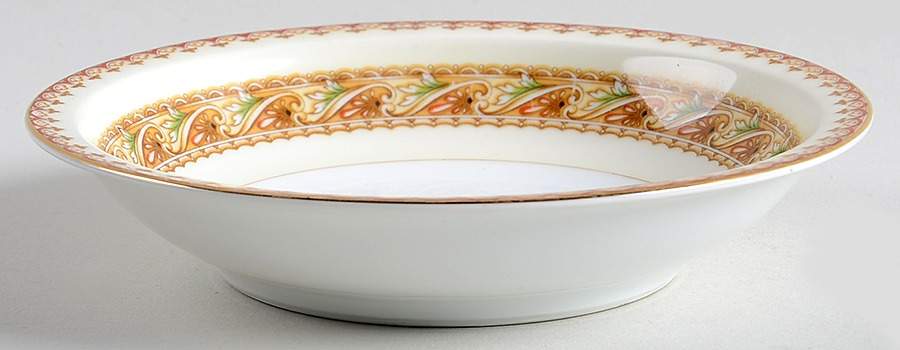 MEI93 (Gold Trim) Rim Fruit/Dessert (Sauce) Bowl by Meito-1