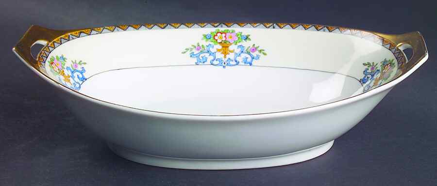 The Modena 9" Oval Vegetable Bowl by Meito-1
