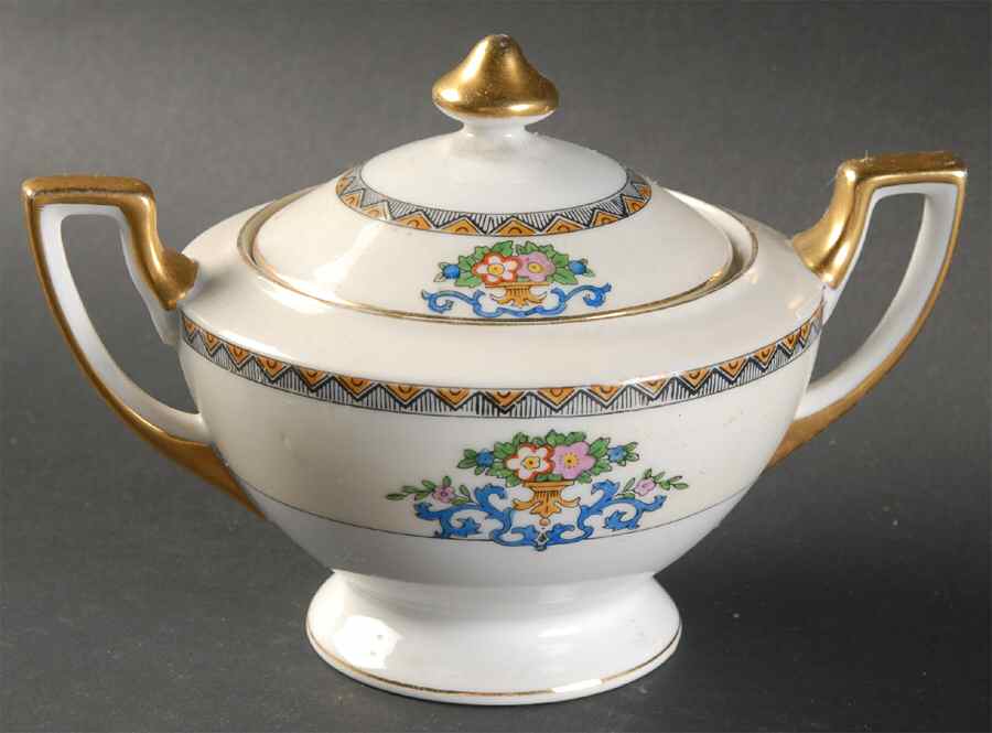 The Modena Sugar Bowl & Lid by Meito-1