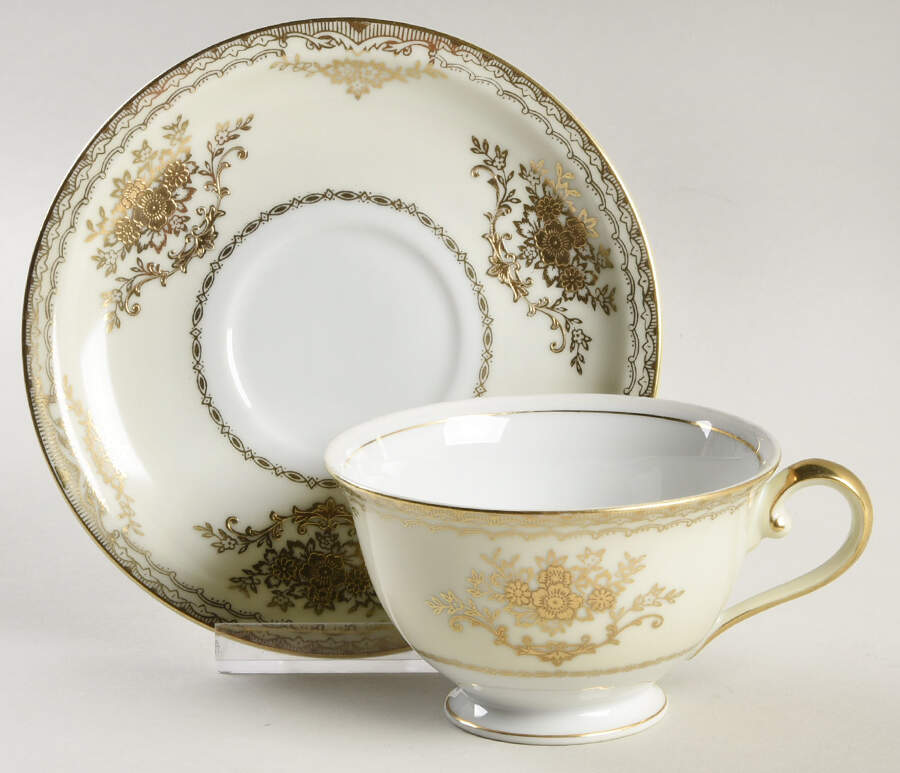 Monterey (Empire) Footed Cup & Saucer Set by Meito-1