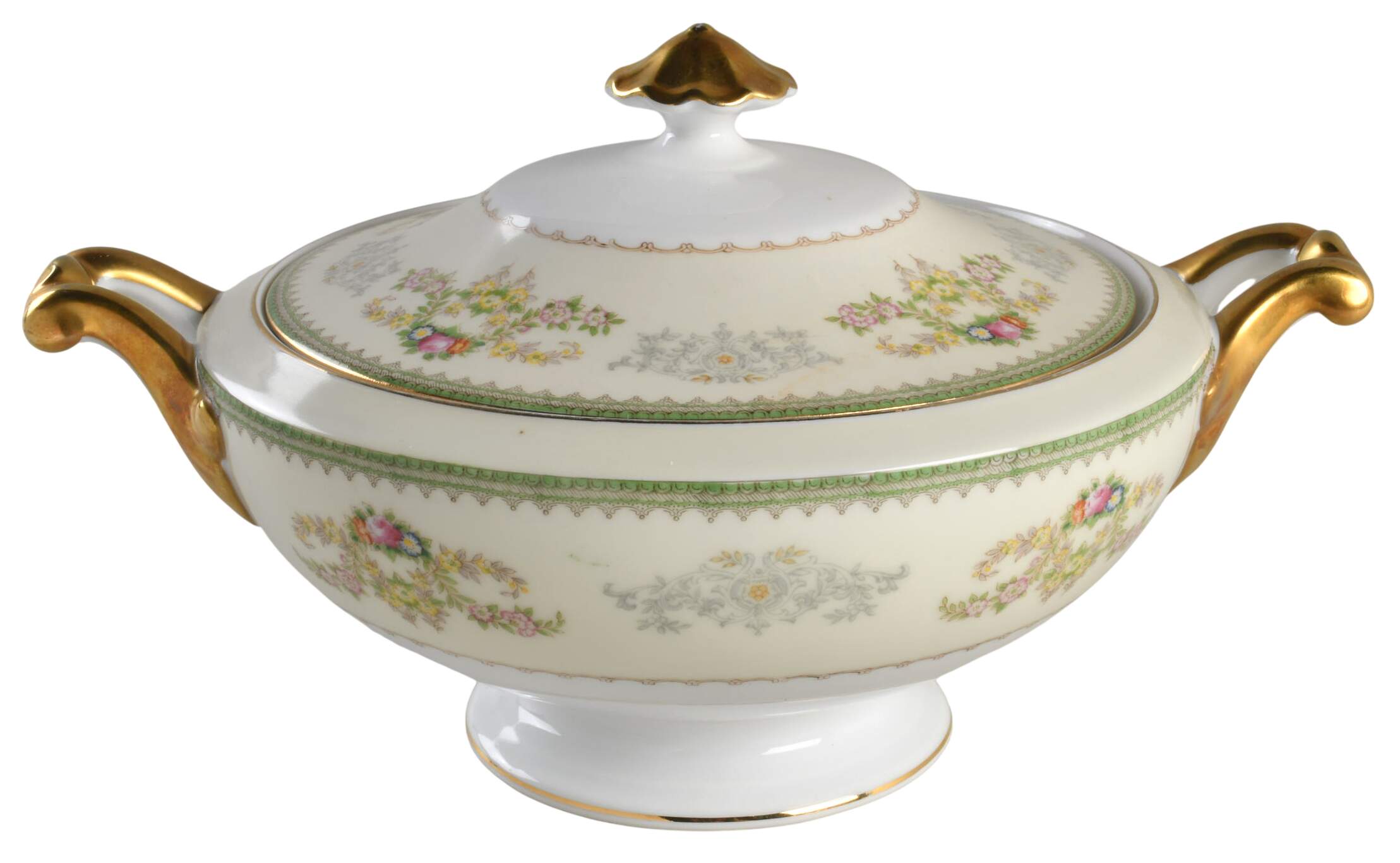 Murel Muriel (Multicolor Floral) Round Covered Vegetable by Meito-1