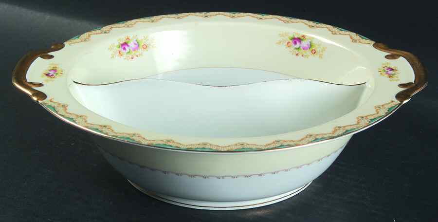 N1916 10" Round Divided Vegetable Bowl by Meito-1