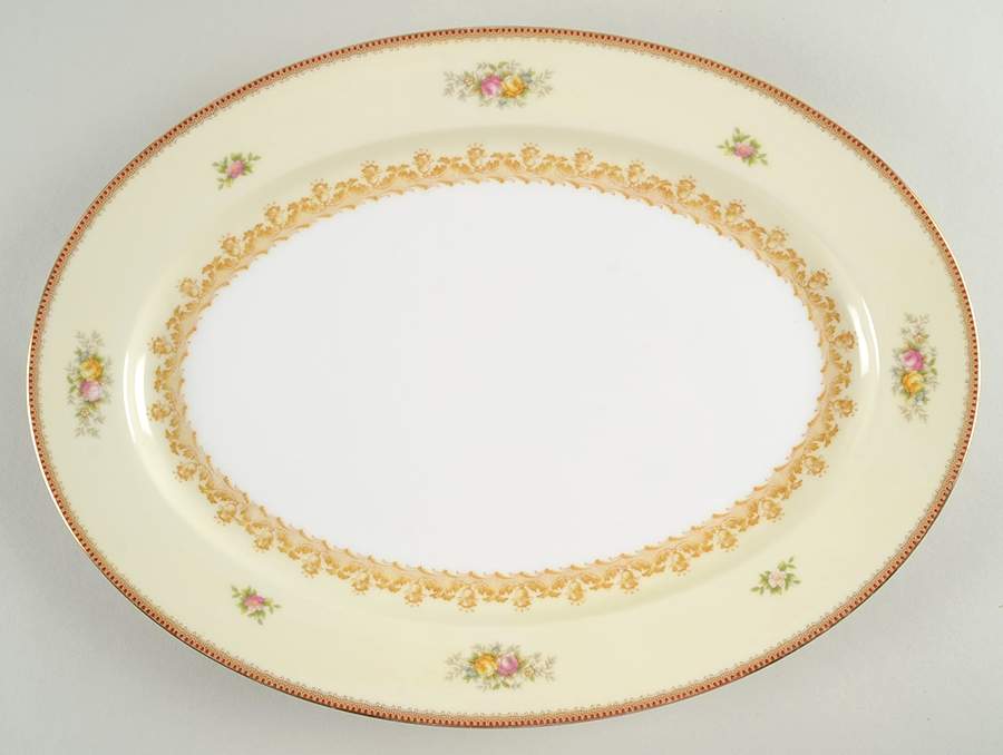 Nassau 14" Oval Serving Platter by Meito-1