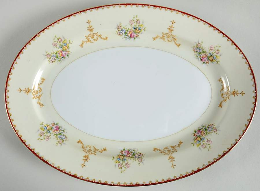 Ogden 14" Oval Serving Platter by Meito-1