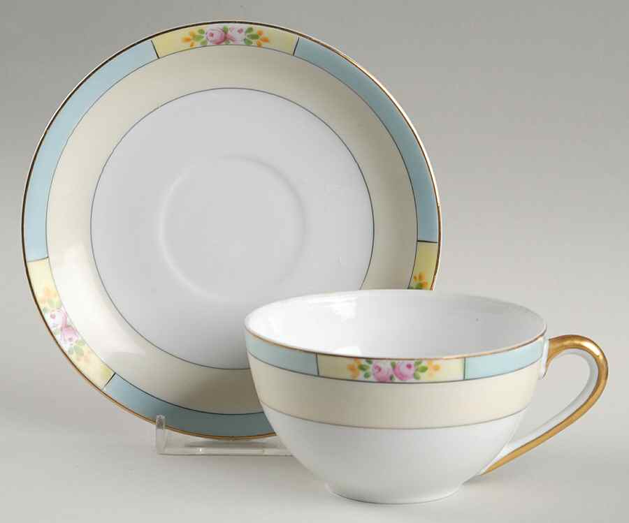 Orlando Flat Cup & Saucer Set by Meito-1