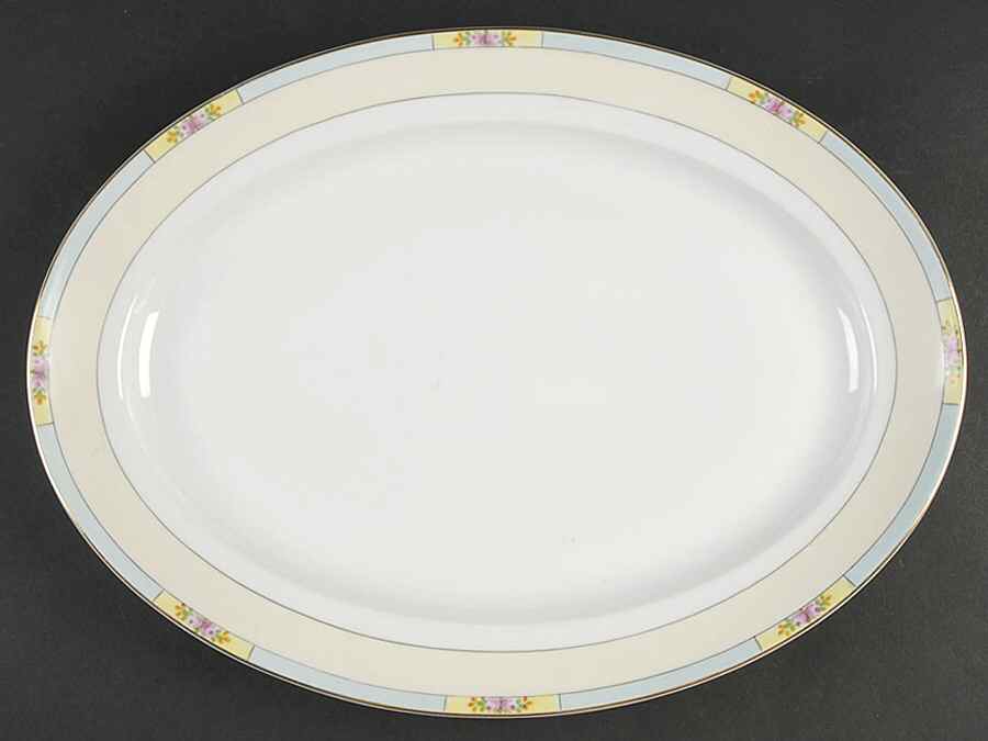 Orlando 16" Oval Serving Platter by Meito-1