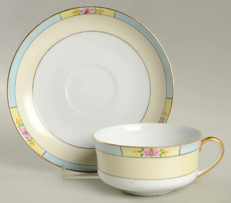 Orlando Flat Cup & Saucer Set by Meito-1