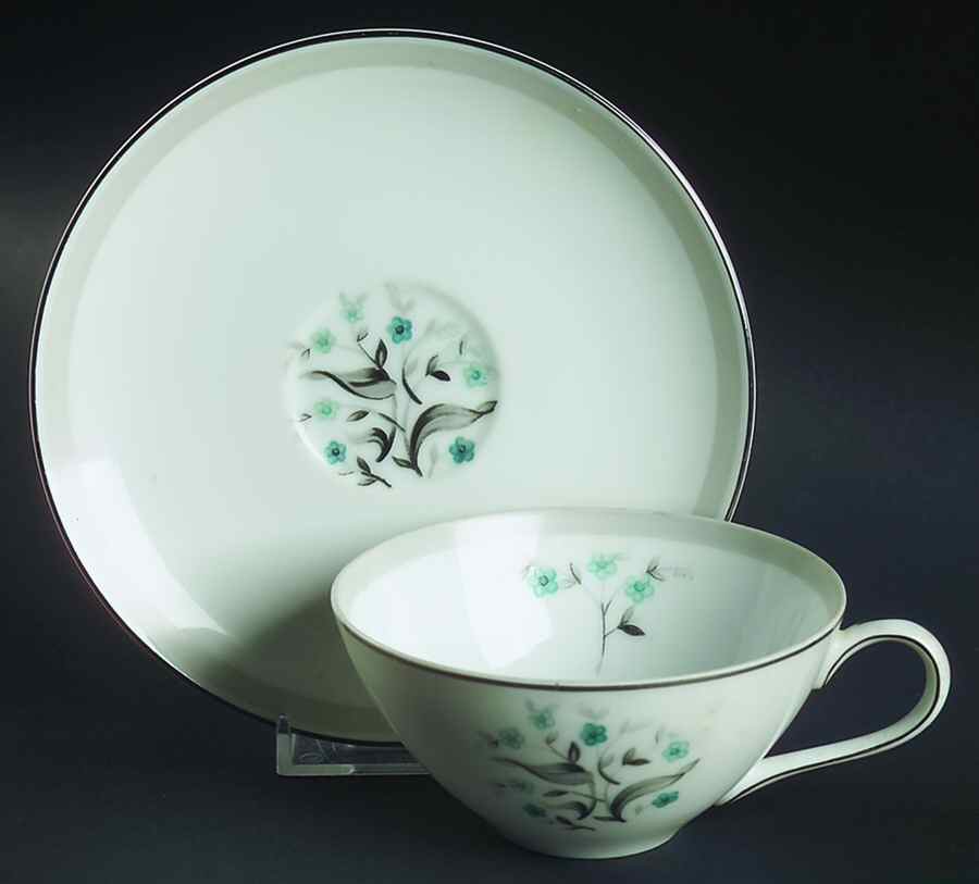 Orleans Flat Cup & Saucer Set by Meito-1