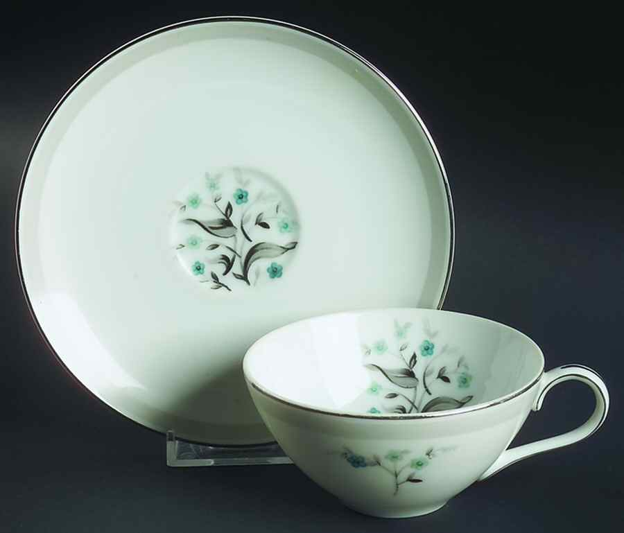 Orleans Flat Cup & Saucer Set by Meito-1