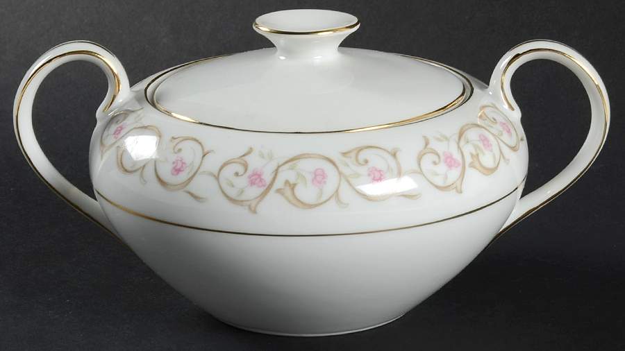 Pamela Sugar Bowl & Lid by Meito-1