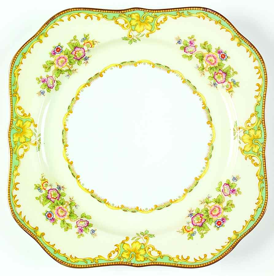 Paris Green Square Salad Plate by Meito-1