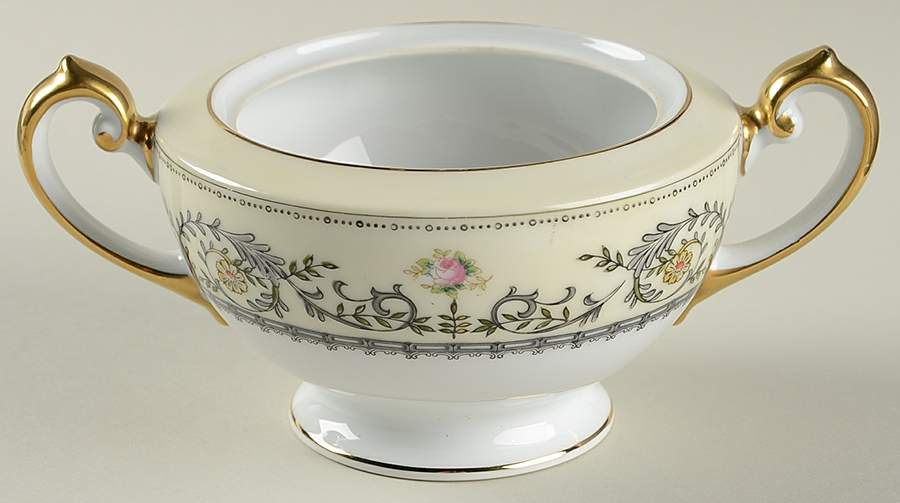 Paris Dark Gray Sugar Bowl No Lid by Meito-1