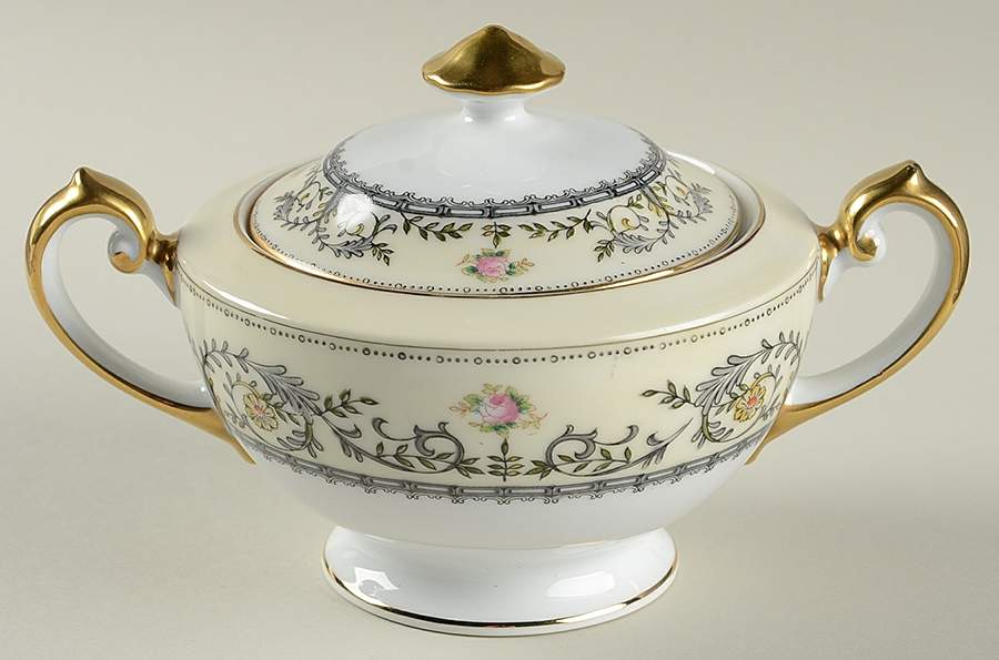 Paris Dark Gray Sugar Bowl & Lid by Meito-1