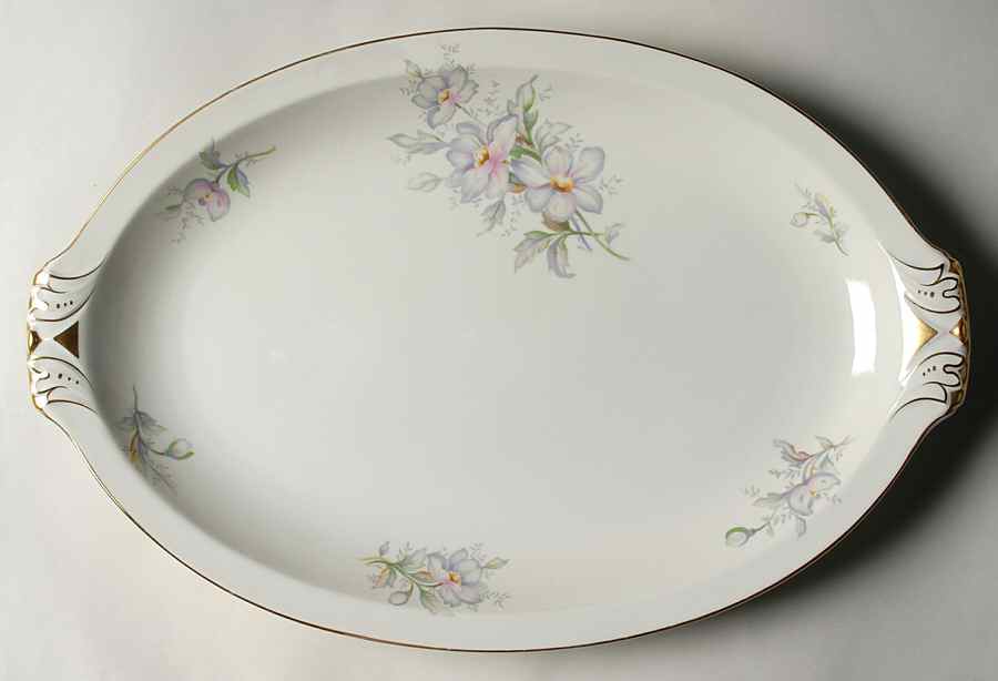 Pastelle Empire 17" Oval Serving Platter by Meito-1