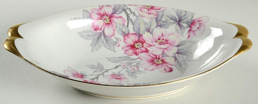 Pink Radiance  12" Oval Vegetable Bowl by Meito-1