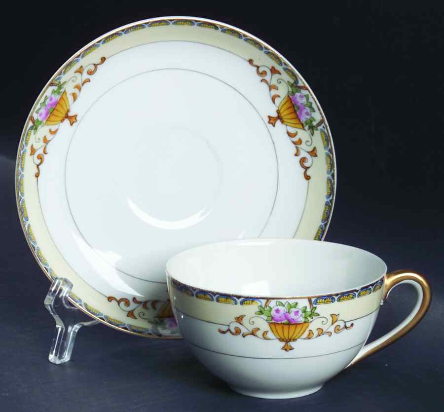 Plaza Flat Cup & Saucer Set by Meito-1