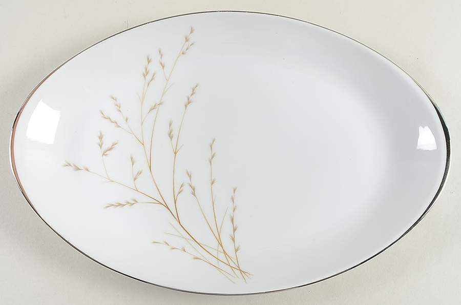 Prairie Grass 14" Oval Serving Platter by Meito-1
