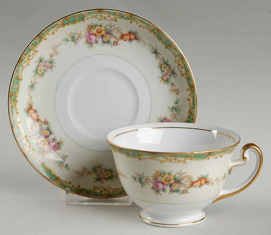 Princess Footed Cup & Saucer Set by Meito-1