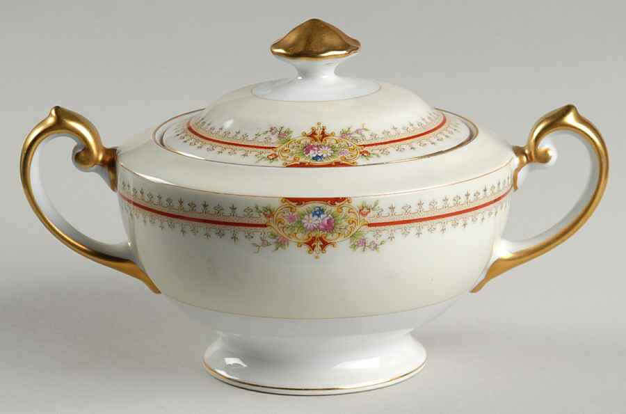 Regina Sugar Bowl & Lid by Meito-1