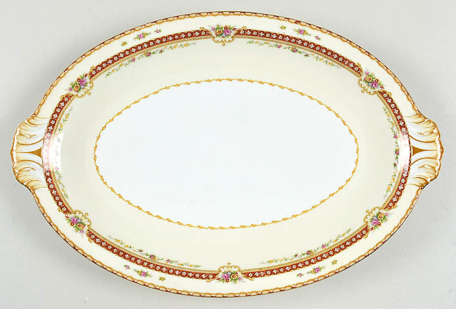 Rhodes 15" Oval Serving Platter by Meito-1