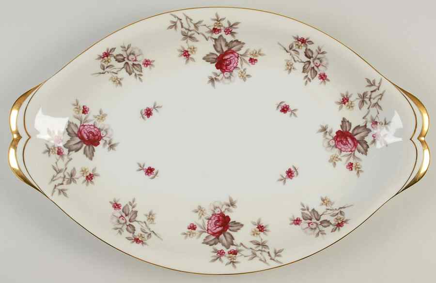 Rosanne 17" Oval Serving Platter by Meito-1