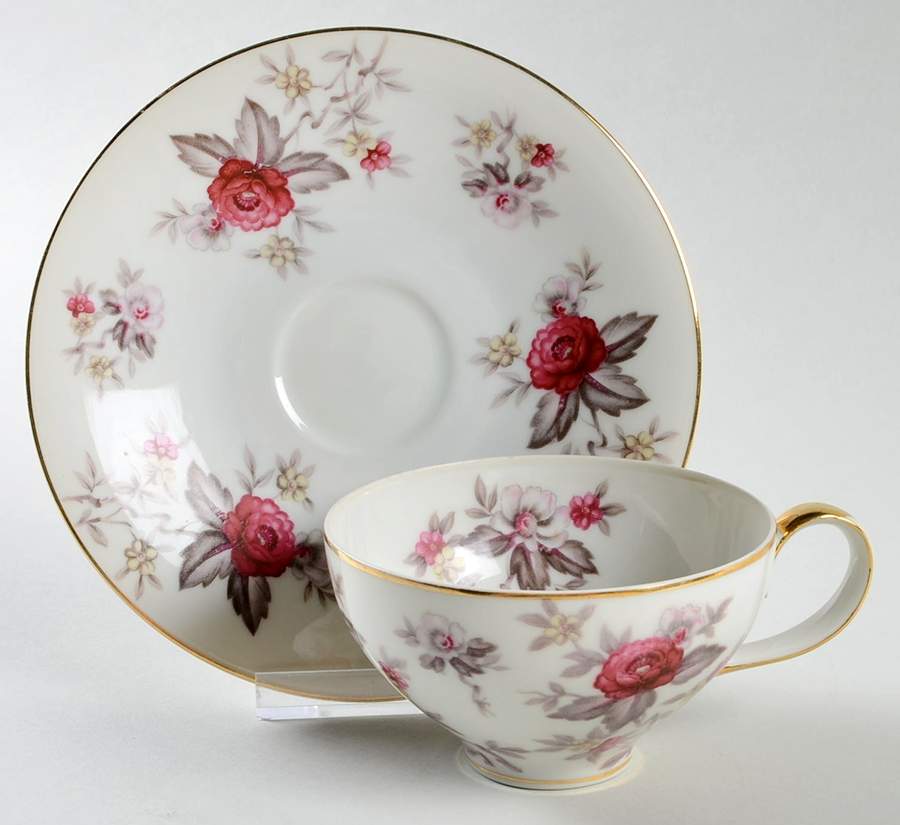 Rosanne Flat Cup & Saucer Set by Meito-1