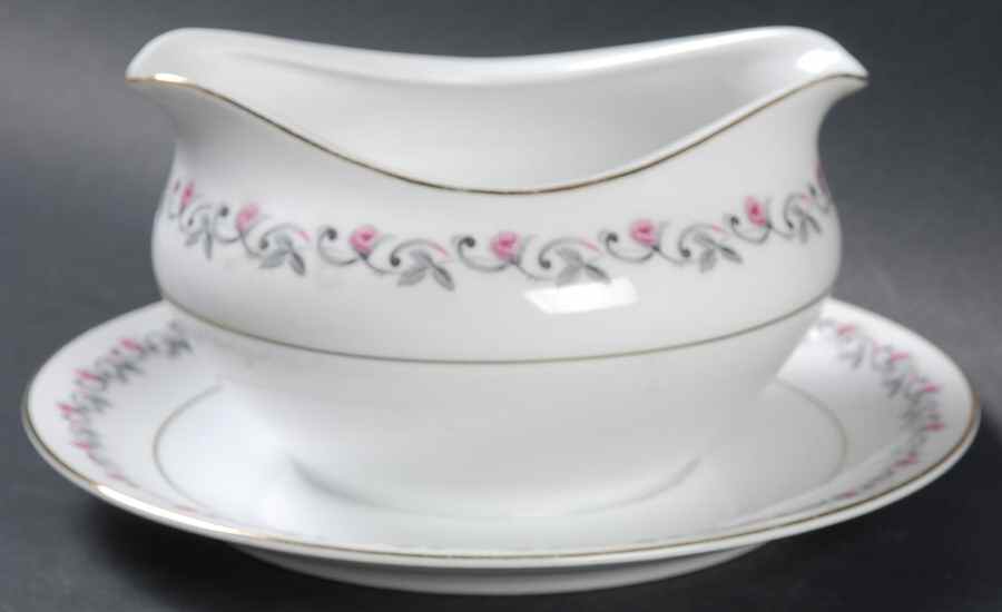 Rosalind Gravy Boat with Attached Underplate by Meito-1