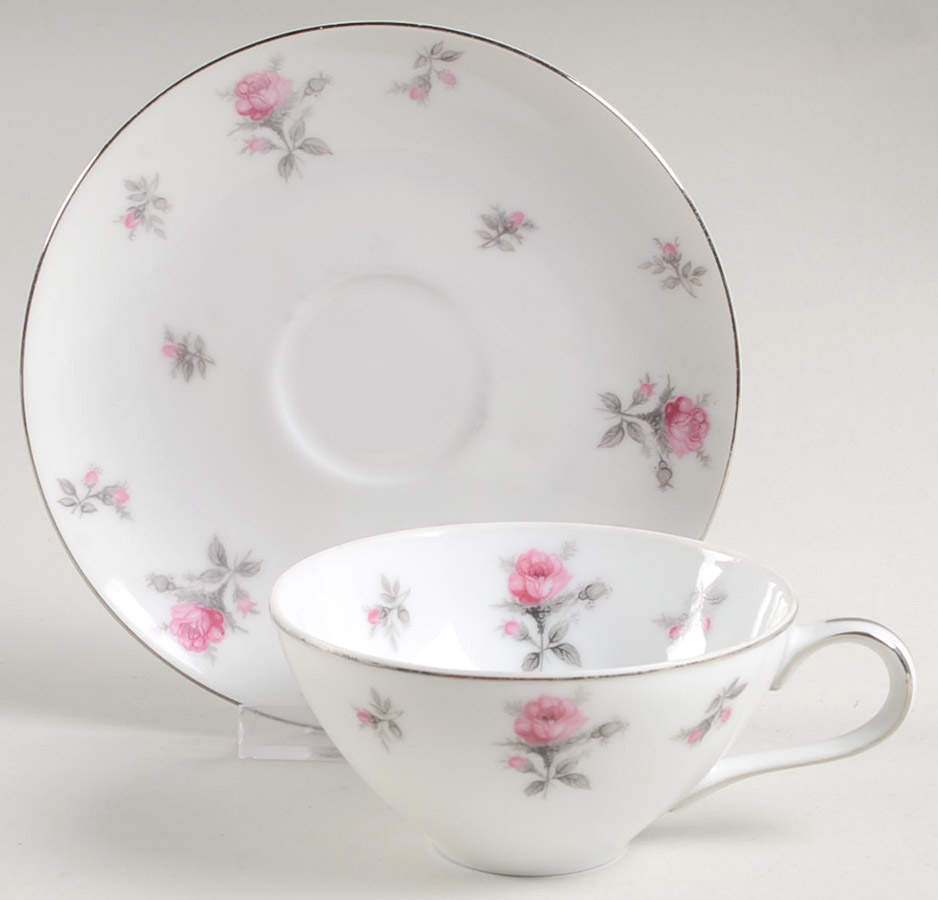 Rosechintz Flat Cup & Saucer Set by Meito-1