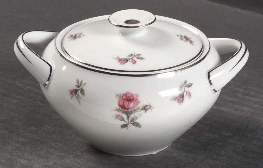 Rosechintz Sugar Bowl & Lid by Meito-1