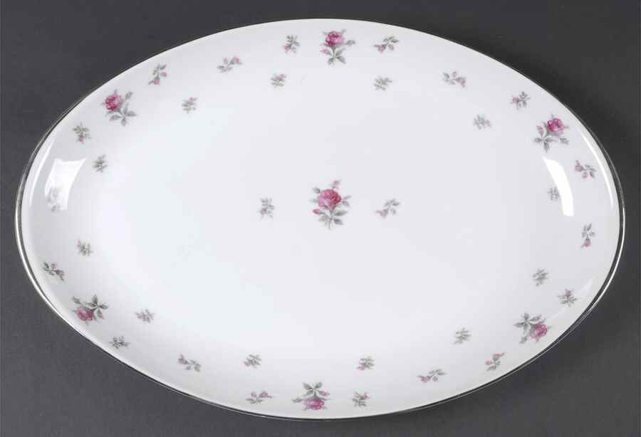 Rosechintz 15" Oval Serving Platter by Meito-1