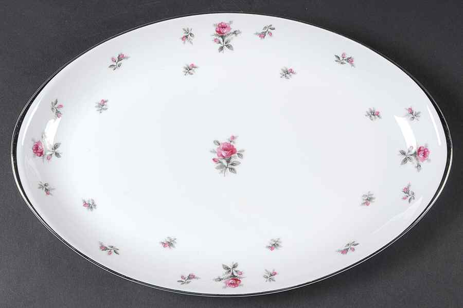 Rosechintz 13" Oval Serving Platter by Meito-1