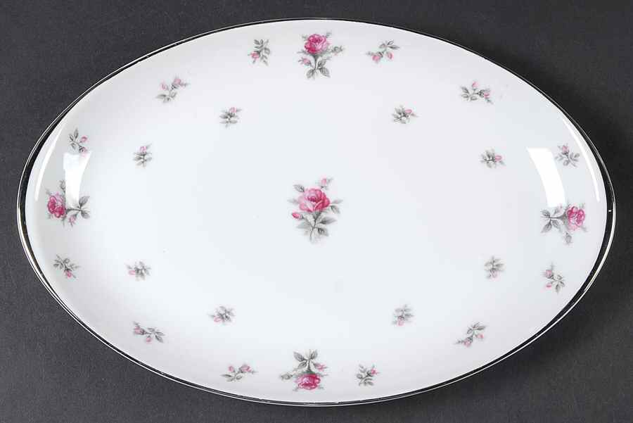 Rosechintz 12" Oval Serving Platter by Meito-1