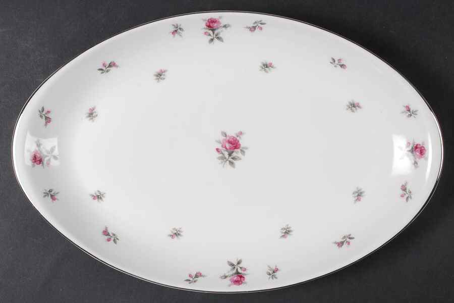 Rosechintz 14" Oval Serving Platter by Meito-1