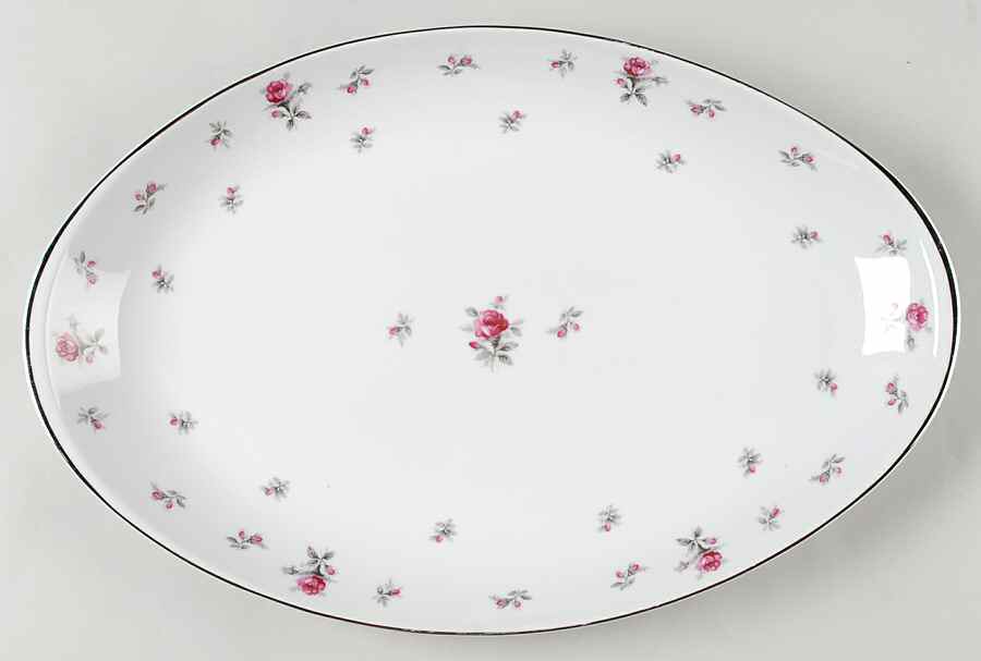 Rosechintz 16" Oval Serving Platter by Meito-1