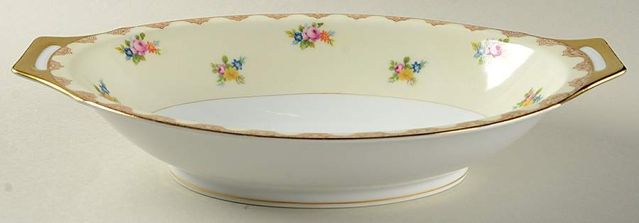 Rosetta 11" Oval Vegetable Bowl by Meito-1