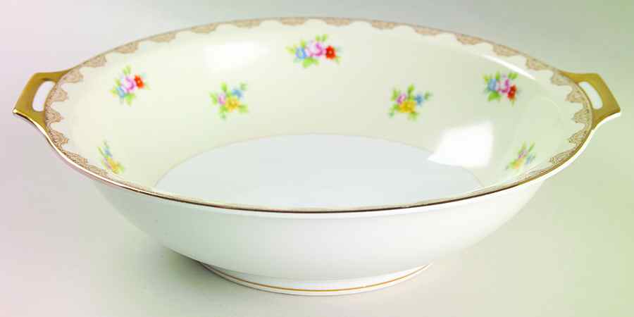Rosetta 10" Round Vegetable Bowl by Meito-1