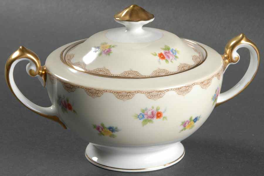 Rosetta Sugar Bowl & Lid by Meito-1