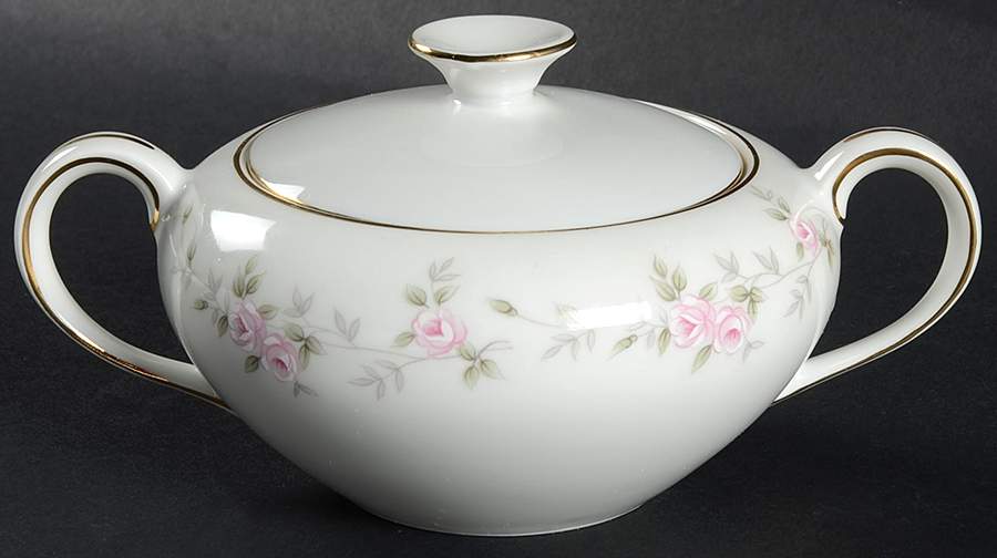 Rose Vine Sugar Bowl & Lid by Meito-1