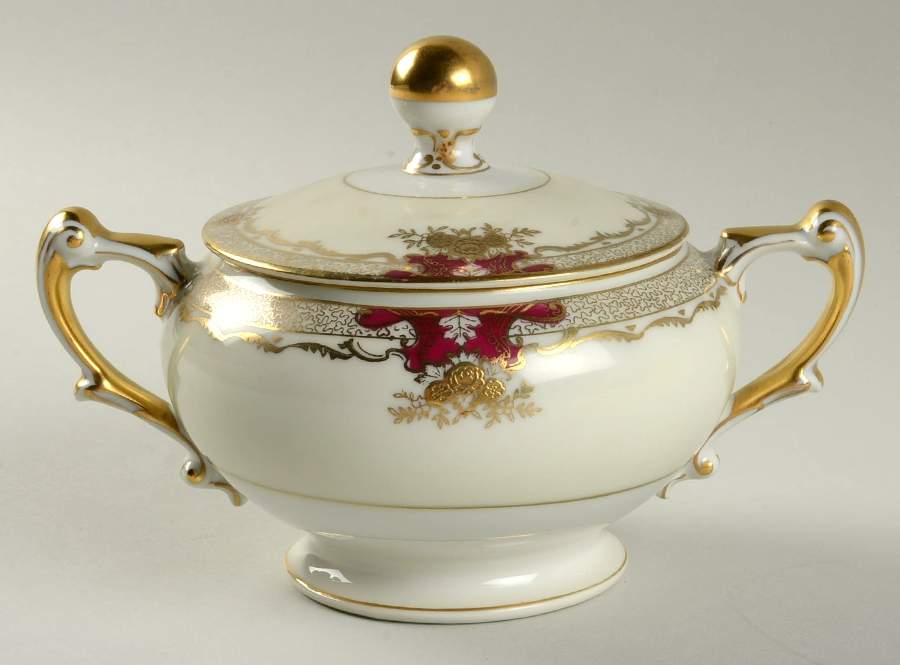 Savona (Empire Shape) Sugar Bowl & Lid by Meito-1