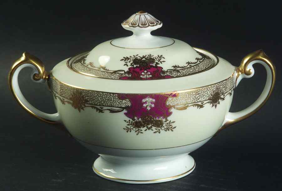 Savona (Empire Shape) Sugar Bowl & Lid by Meito-1