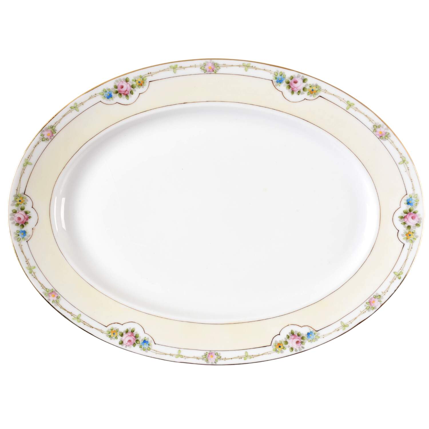 Sefton 14" Oval Serving Platter by Meito-1